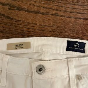 AG white denim - the stilt cigarette leg